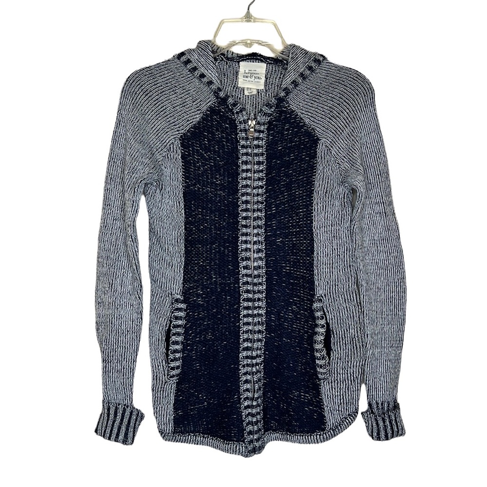 Between Me & You zippered hooded cardigan size XS